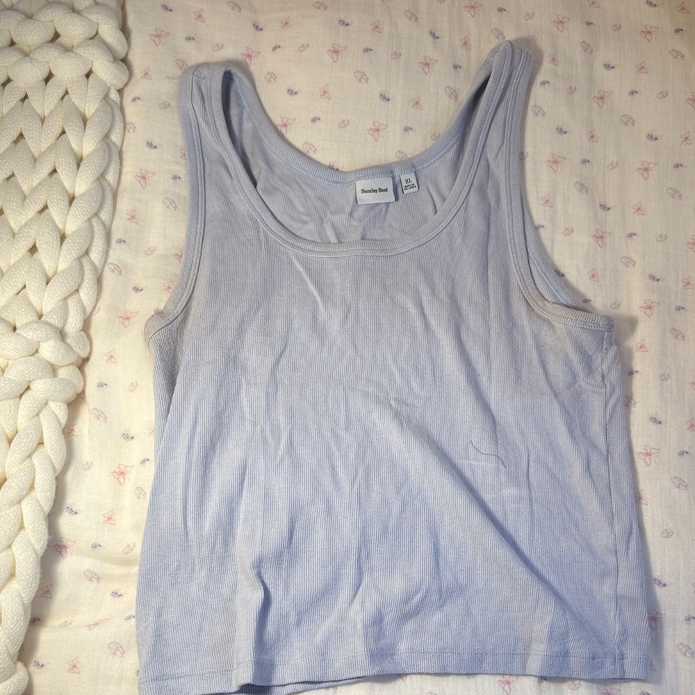 Aritzia Soft Blue Sleeveless Top